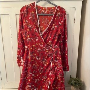 Free People midi wrap dress